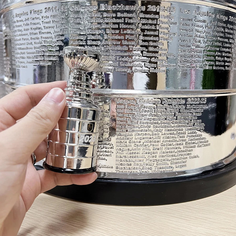 [Metal Version 90cm Height]NHL Stanley Cup Trophy Full Size With All Champions Engraved